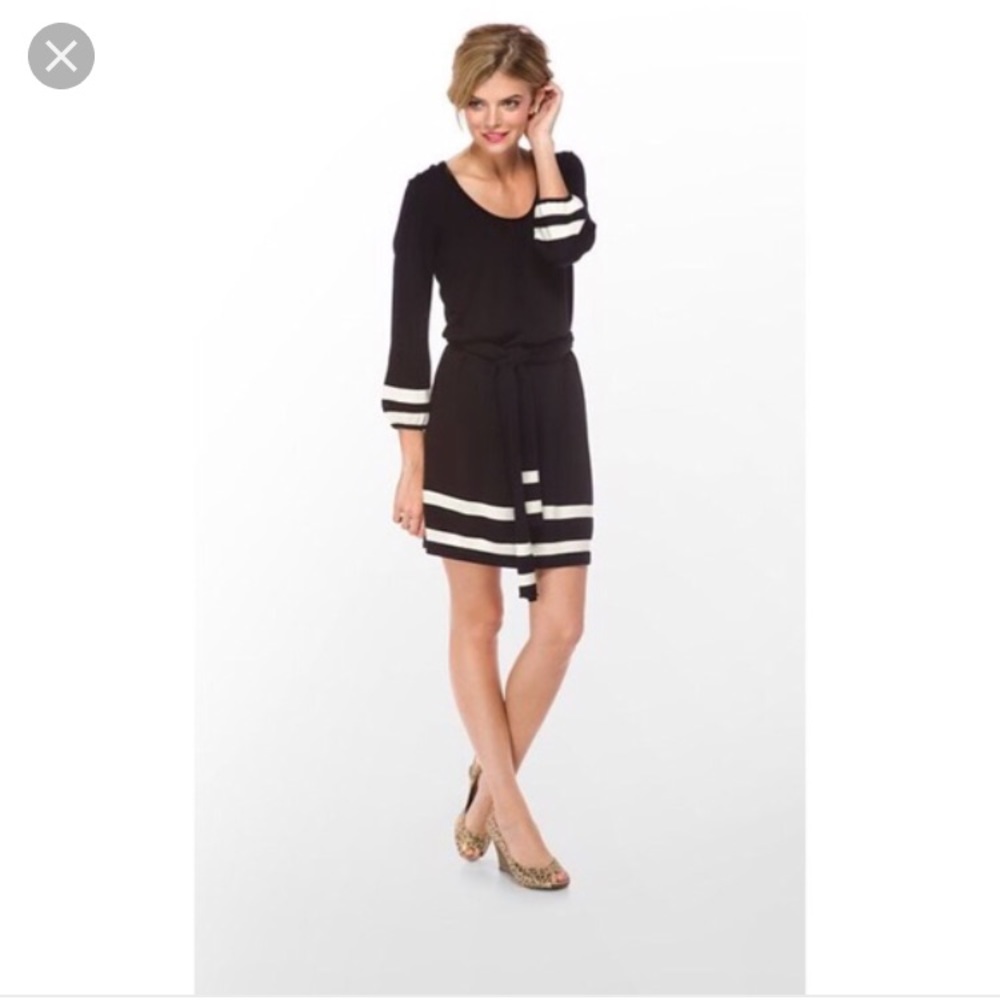 Lily Pulitzer Black and Cream Knit Dress
